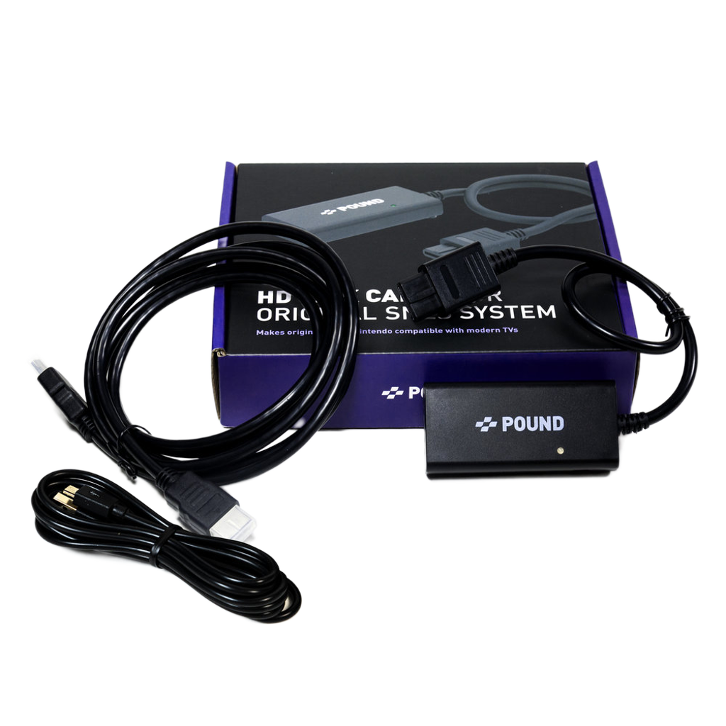 Pound Technology HD Link Cable for Super Nintendo NTSC版（パウンドテクノロジー HDリンクケーブル SNES用）｜Super Nintendo対応 HDMI変換ケーブル 720pアップスケーリング RGBネイティブ信号 NTSC/PAL両対応