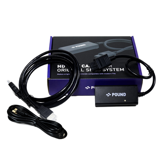 Pound Technology HD Link Cable for Super Nintendo NTSC版（パウンドテクノロジー HDリンクケーブル SNES用）｜Super Nintendo対応 HDMI変換ケーブル 720pアップスケーリング RGBネイティブ信号 NTSC/PAL両対応