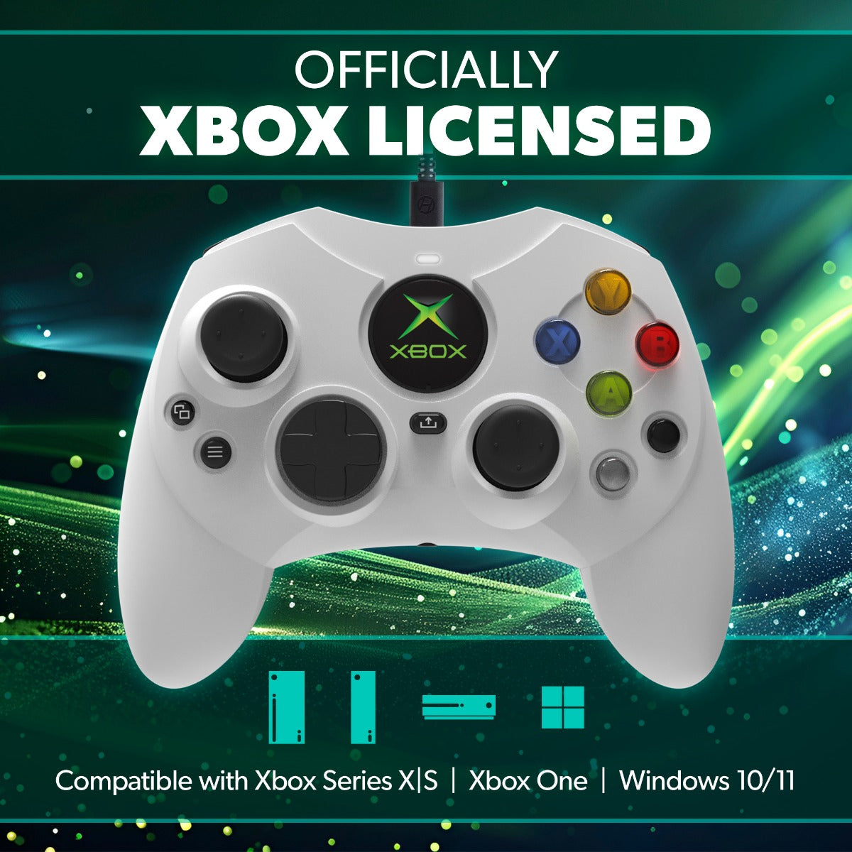 Hyperkin DuchesS 有線コントローラー Xbox公式ライセンス ホールエフェクト磁気スティック 初代Xbox Sシェイプ復刻 シェアボタン搭載 全2色 ハイパーキン
