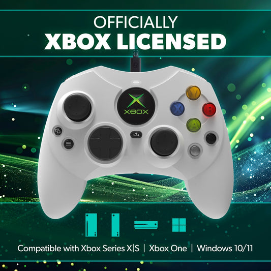 Hyperkin DuchesS 有線コントローラー Xbox公式ライセンス ホールエフェクト磁気スティック 初代Xbox Sシェイプ復刻 シェアボタン搭載 全2色 ハイパーキン