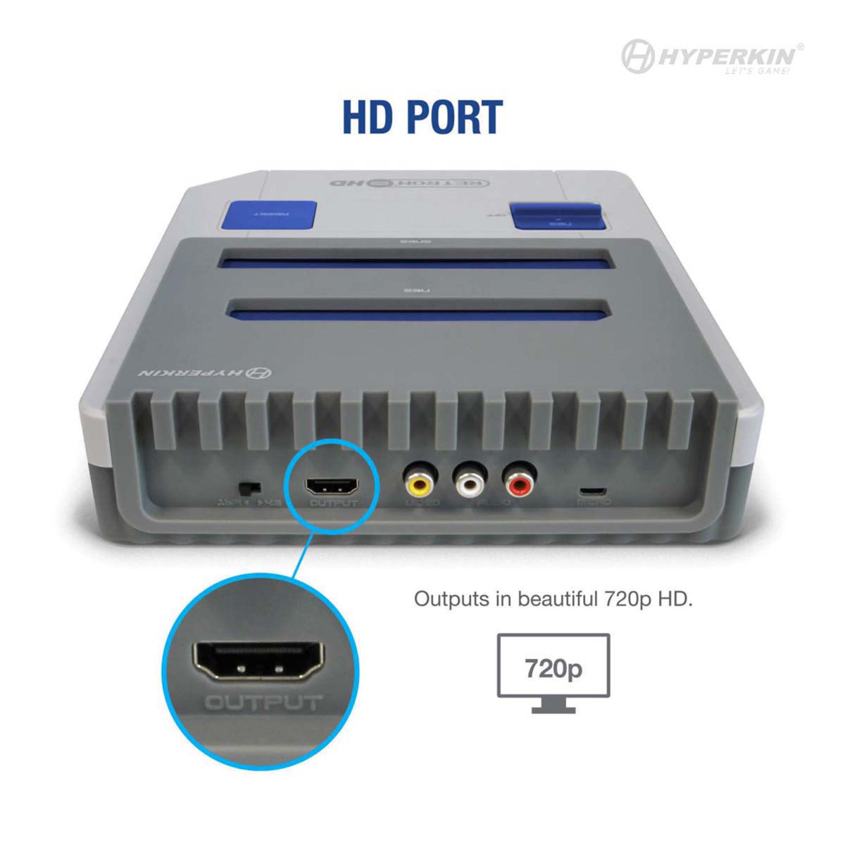 Hyperkin RetroN 2 HD 2-in-1 レトロゲーム互換機 HDMI対応 720p HD出力 スーパーファミコン 海外版ファミコン NES対応 実機コントローラー接続可能 全2色