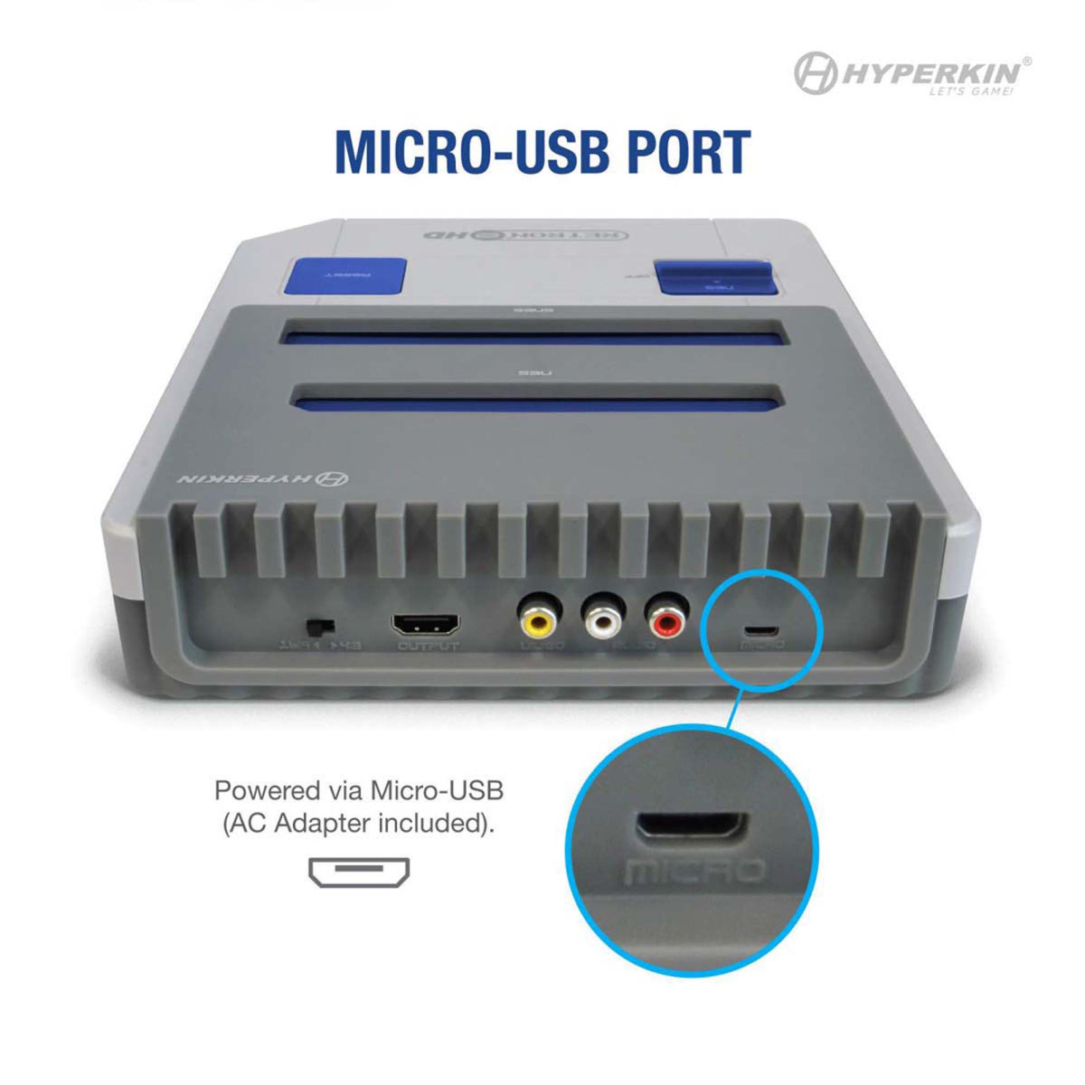 Hyperkin RetroN 2 HD 2-in-1 レトロゲーム互換機 HDMI対応 720p HD出力 スーパーファミコン 海外版ファミコン NES対応 実機コントローラー接続可能 全2色