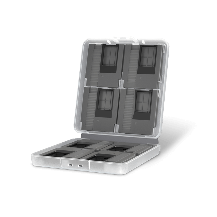 Retro Fighters Retro85 Mini NES カートリッジ型 Switch ゲームケース 8個セット 透明キャリーケース付き  Switch ゲームカード収納 レトロファイターズ
