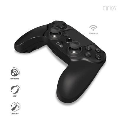 Cirka ワイヤレスコントローラー - PS4/PS3(有線)/PC/Mac対応 | 6軸ジャイロ・ライトバー・振動フィードバック搭載 | PS5(PS4ゲーム用)対応 | Micro-USBケーブル付属