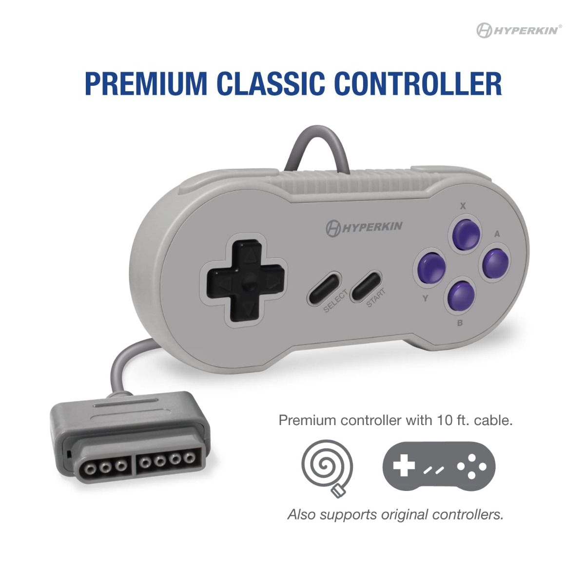 Hyperkin SupaRetroN HD レトロゲーム互換機 HDMI対応 720p HD出力 スーパーファミコン SNES対応 実機コントローラー接続可能 グレー