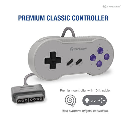 Hyperkin SupaRetroN HD レトロゲーム互換機 HDMI対応 720p HD出力 スーパーファミコン SNES対応 実機コントローラー接続可能 グレー
