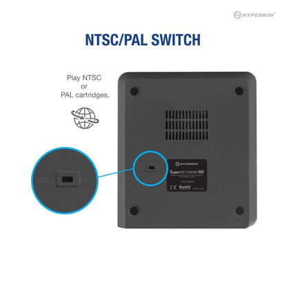 Hyperkin SupaRetroN HD レトロゲーム互換機 HDMI対応 720p HD出力 スーパーファミコン SNES対応 実機コントローラー接続可能 グレー